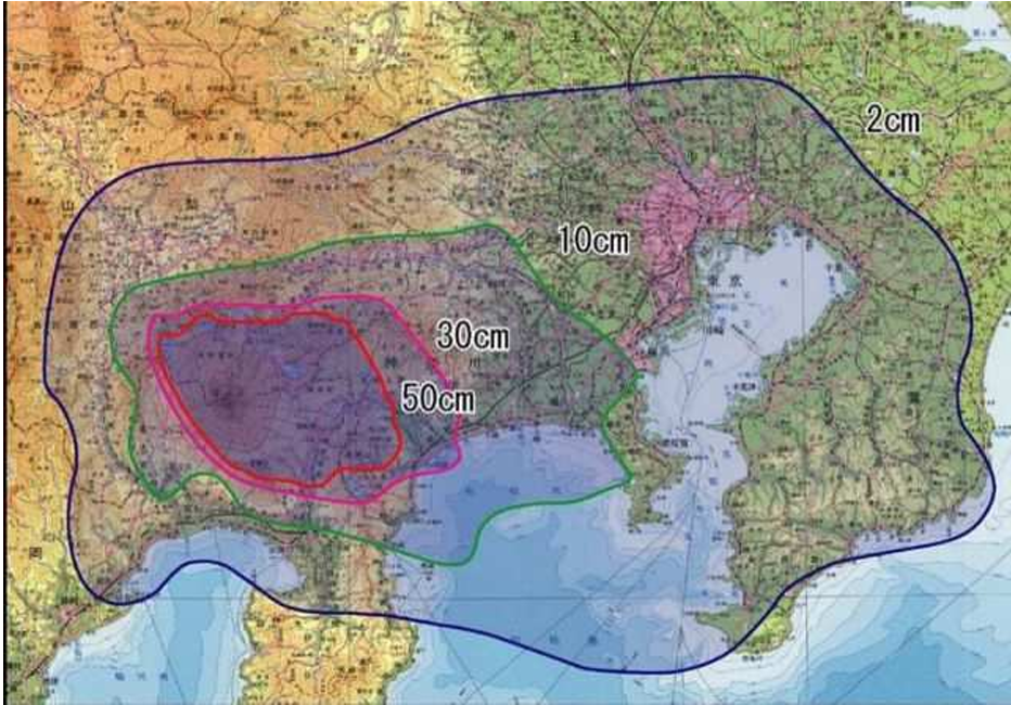 降灰予測図