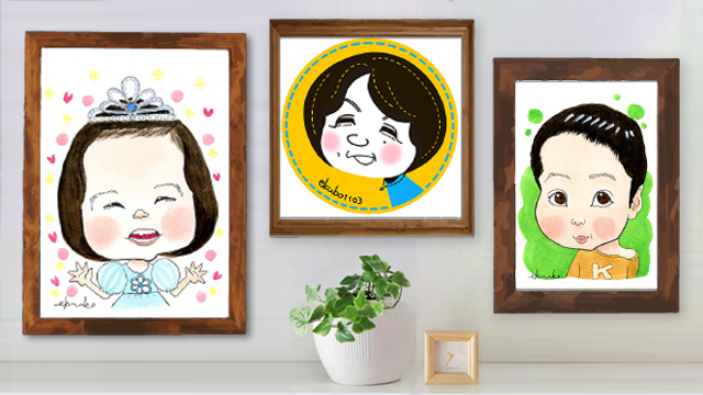 大津コミセン「やさしい似顔絵」