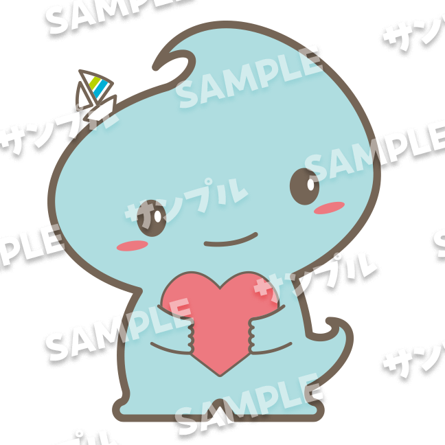 全身ハート（フチあり影なし）