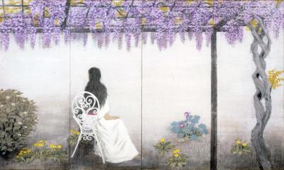 山本丘人《地上風韻》1975年、成川美術館蔵