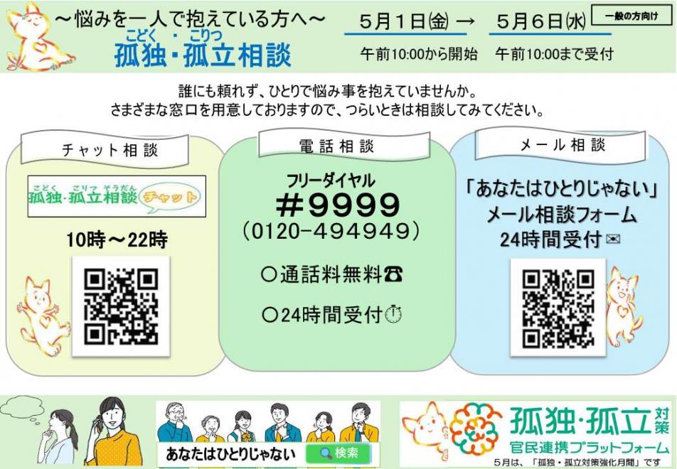 孤独・孤立対策強化月間チラシ