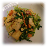 豆苗と豆腐の炒め物