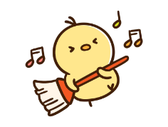 演奏するひよこ