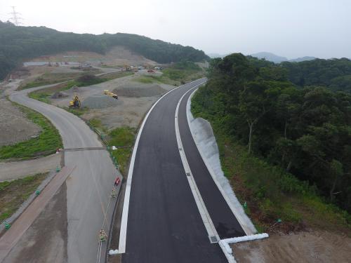 施設建設地までの新設道路