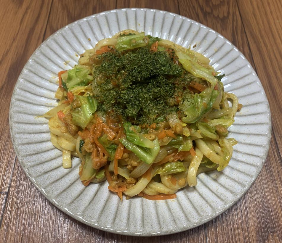 春野菜のスパイシー焼カレーうどん