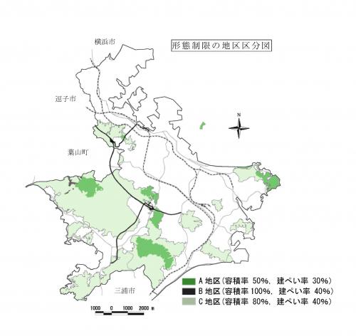 形態制限の地区区分図