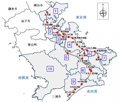 横須賀市全体図