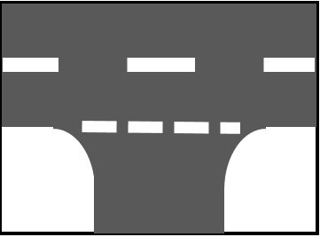 車道外側線がない道路