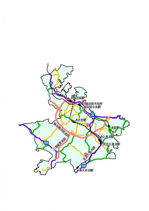 主要道路整備予定箇所地図