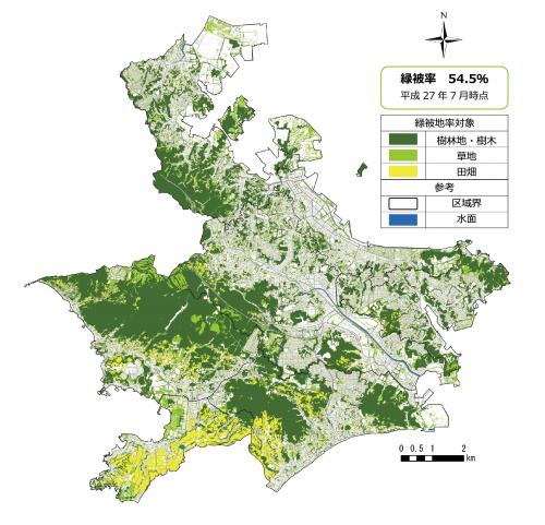 平成27年緑被分布図