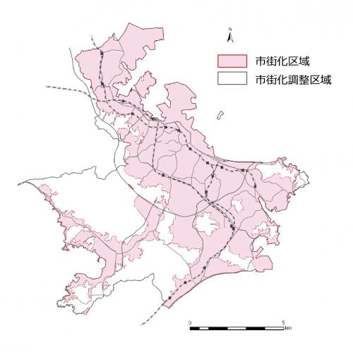 市街化区域・市街化調整区域別地図