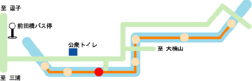 自然石護岸の位置図