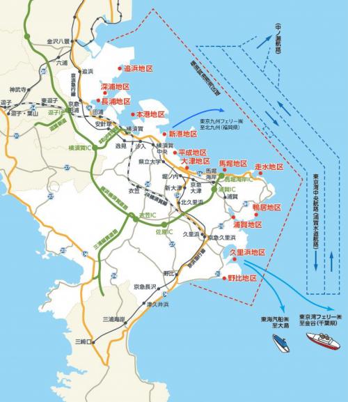 横須賀港の概要図