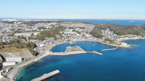 鴨居地区航空写真