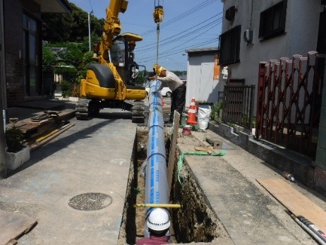 水道管の更新工事写真