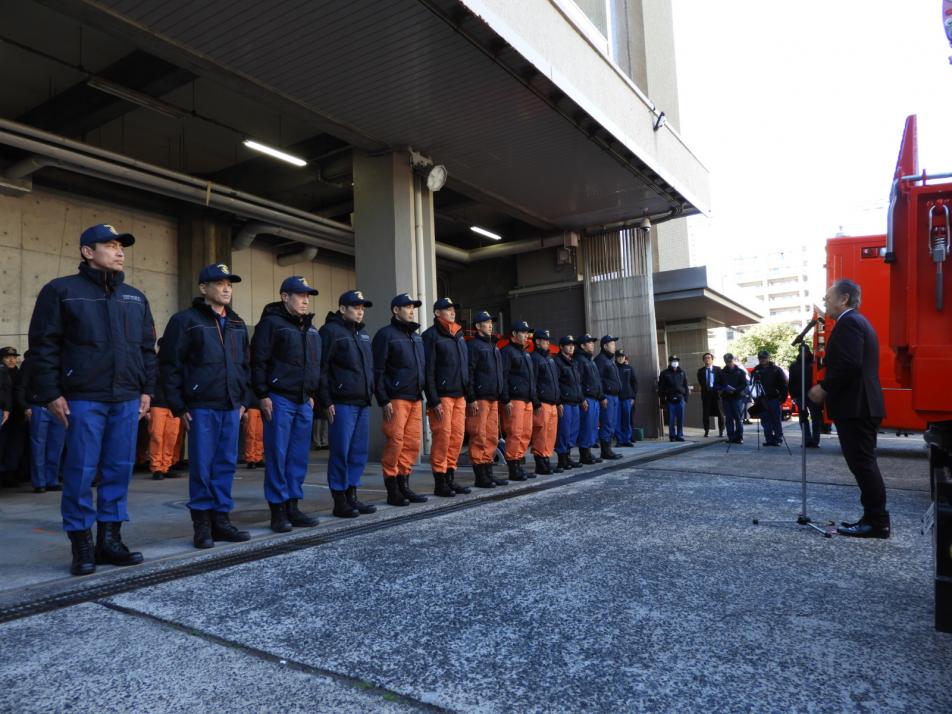 第1次派遣隊出発式