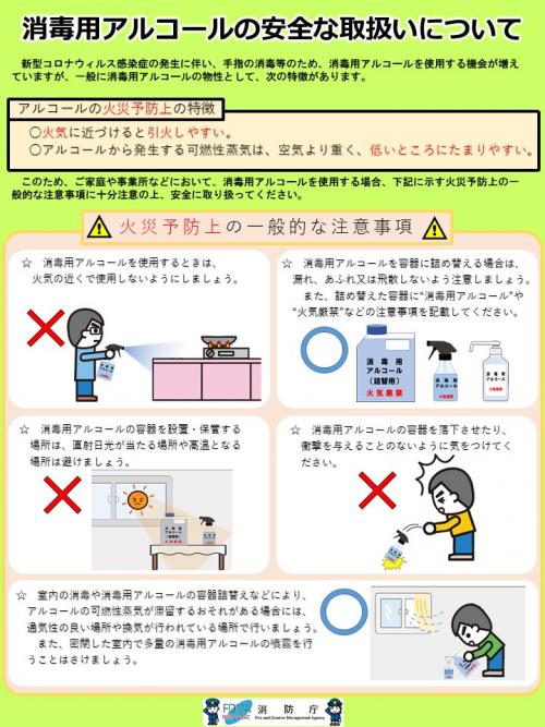 リーフレットアルコールの安全な取り扱いについて