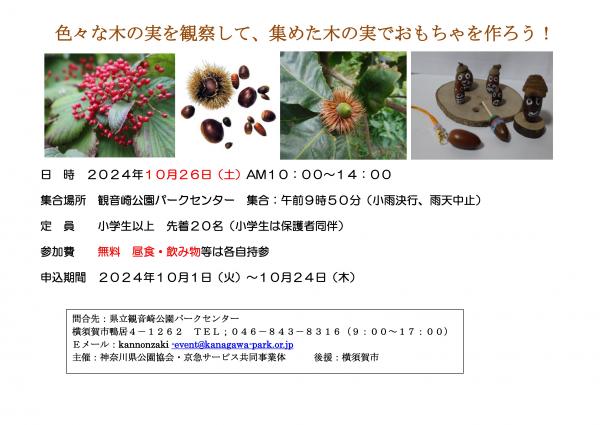 観音崎公園_集めた木の実でおもちゃを作ろう