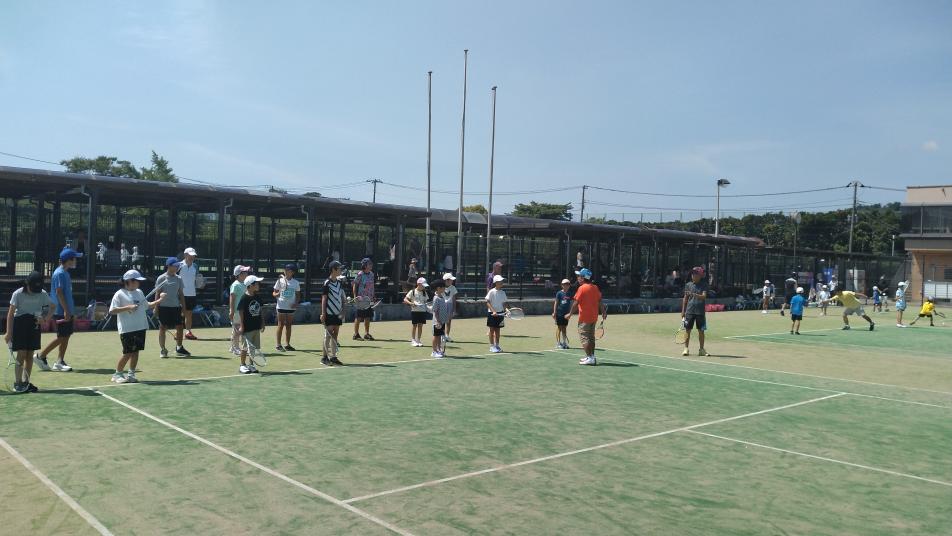 夏休み小学生ソフトテニス体験