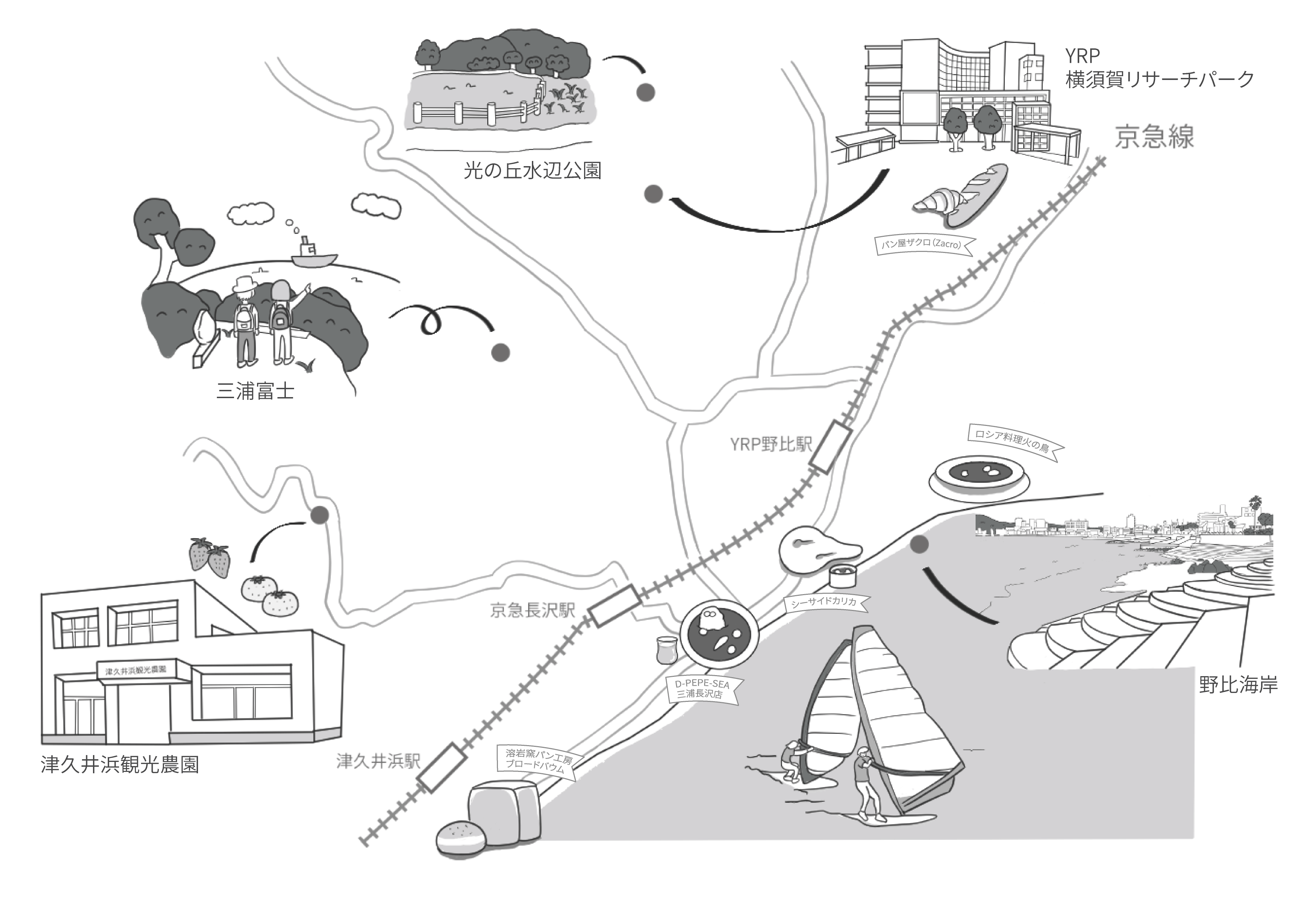 北下浦地図イラスト